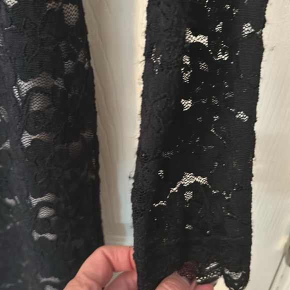 Express Black Long Sleeve Lace Dress - Picture 4 of 6
